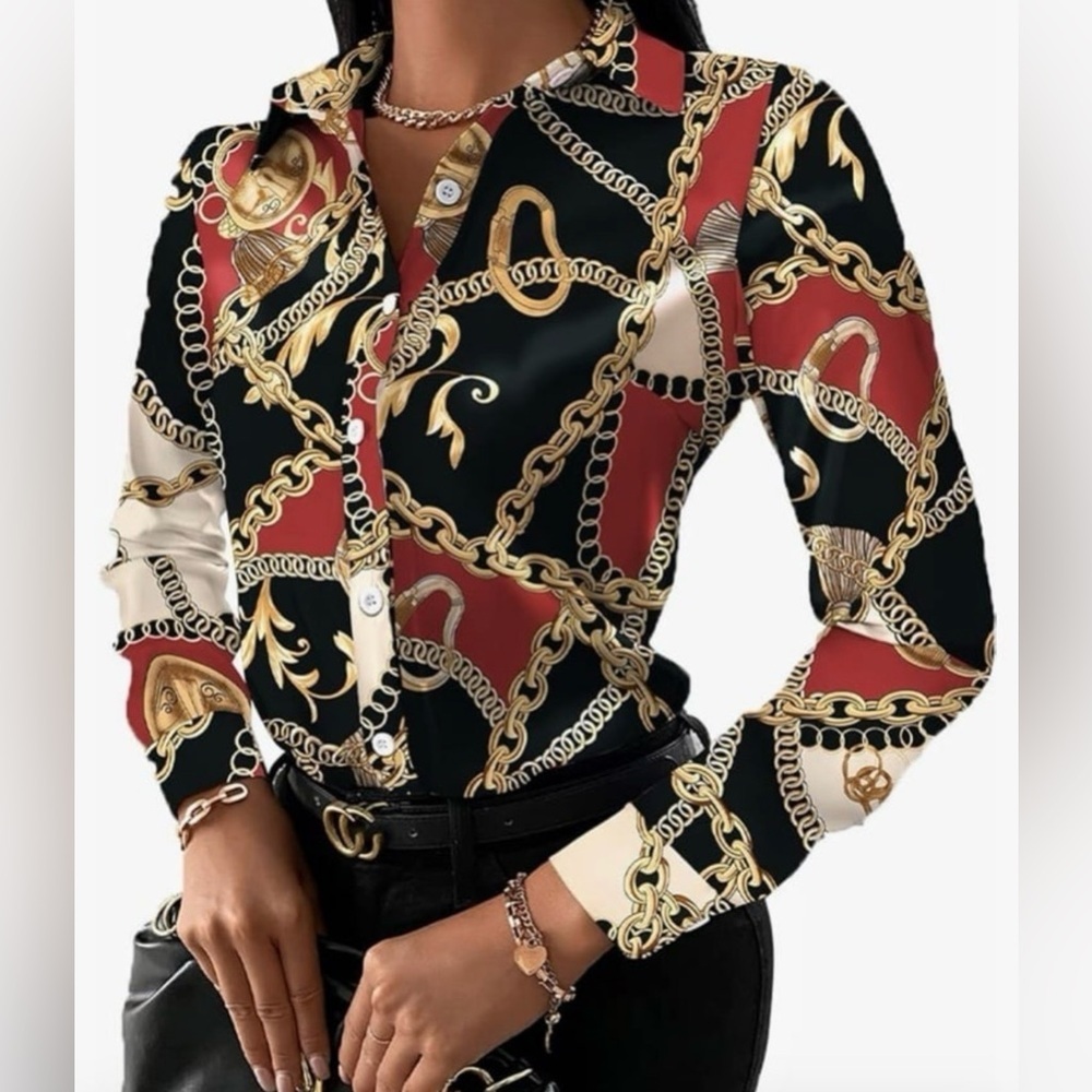 Buchona Blouses for Women Button Down Fashion Business Casual
Long Sleeve Dressy